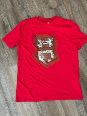 Under Armour Red Short Sleeve Logo Tee